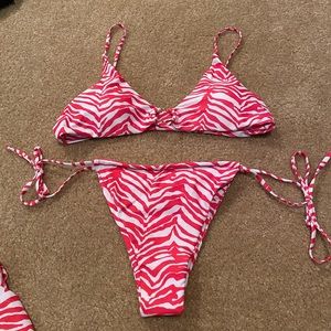 Zebra Bikini and Skirt